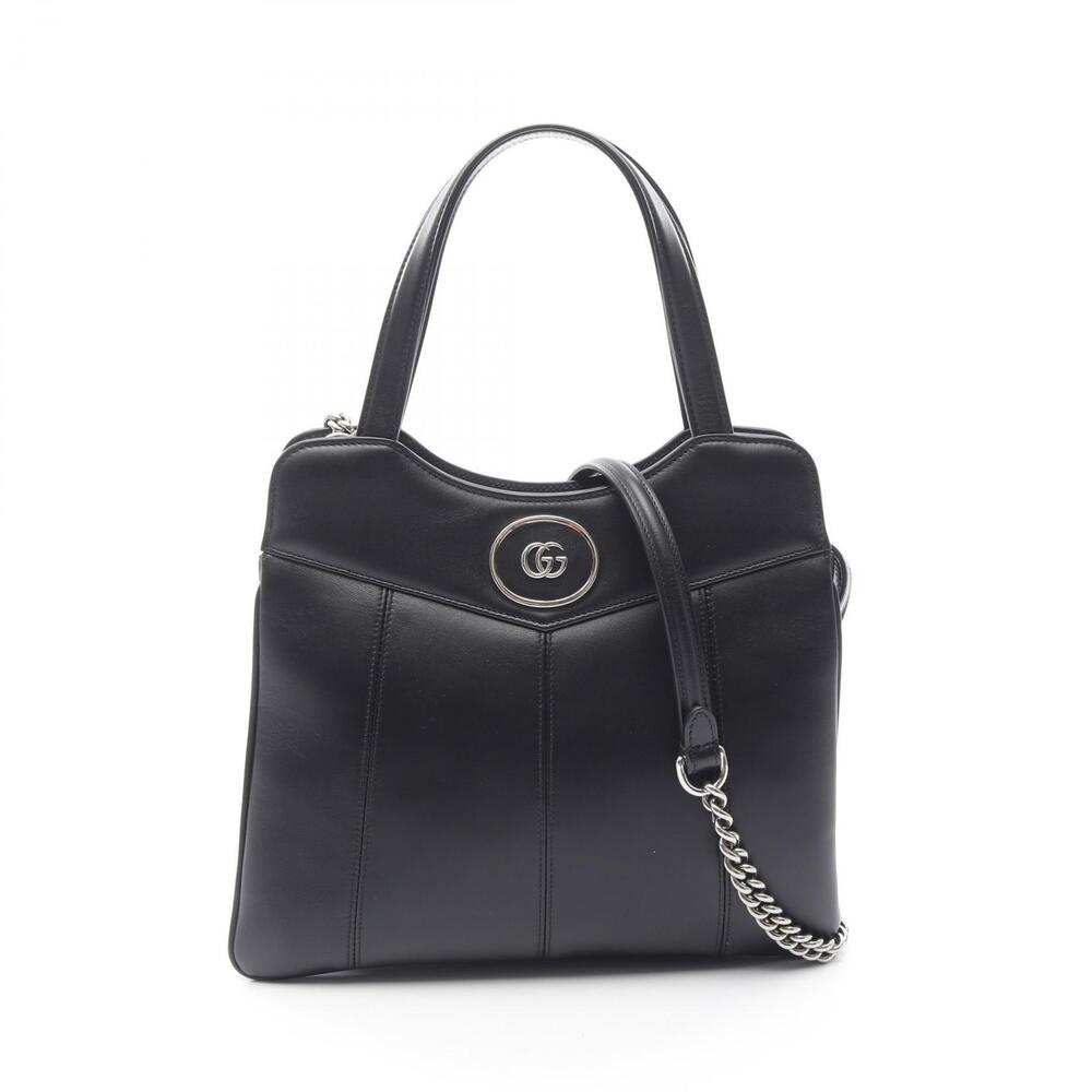 Gucci GG Tote Shoulder Bag black leather